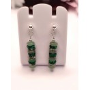 Mixed Gemstone French Post Style Earrings - Green Collection